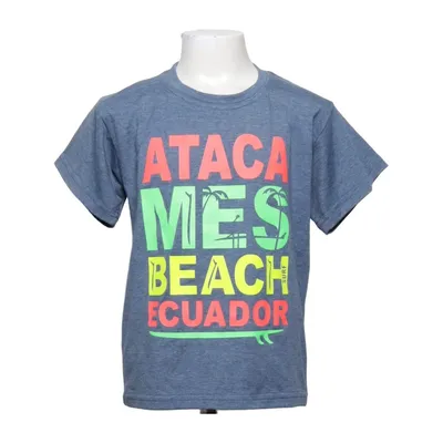 T-shirt (Blå, Flerfarvet) fra Creaciones Bomuld, Polyester