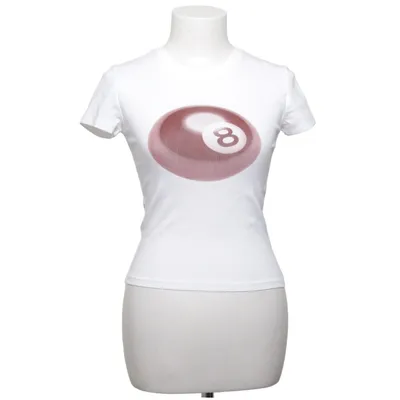 T-shirt (Vit, Röd) från Edikted Bomull, Elastan