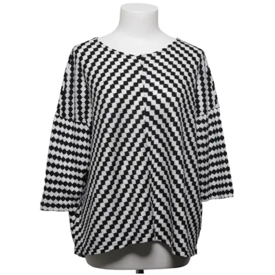 Top (Black, White) from Flash Essential Cotton, Polyester, Viscose