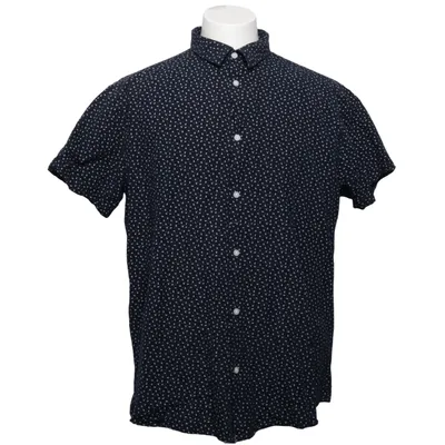 Korte mouwen shirt (Blauw, Wit) van Selected Homme Linnen, Organisch katoen