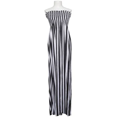 Robe longue (Noir, Blanc) de Buzy Collection Élasthane, Viscose