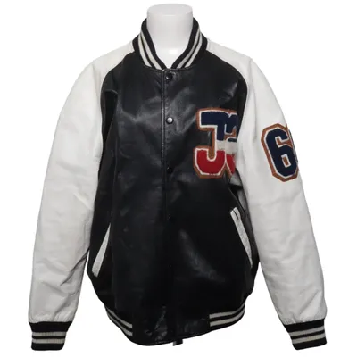 Varsity-jack (Zwart, Wit) van Garrasco Leer, Polyester