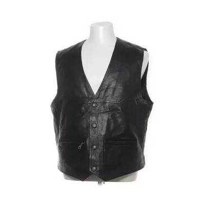 Leren vest (Grijs) van Echt Leder Leer, Polyester