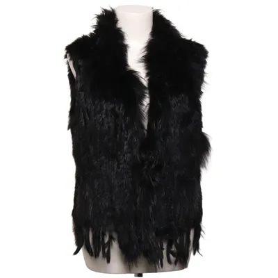 Bont gilet (Zwart) van Hollies Stockholm Konijnenbont