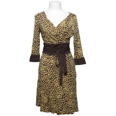 Wrap dress (Brown, Yellow) from Época