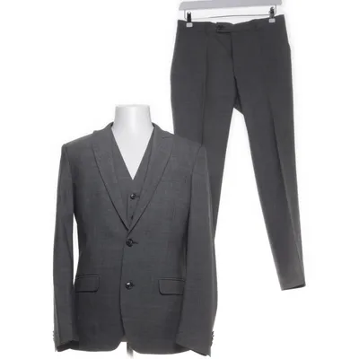 Suit (Gray) from Theo Elastane, Polyester, Wool