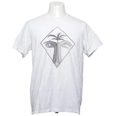 T-shirt (Wit) van Real Palm Wear Organisch katoen