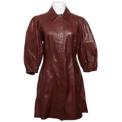 Leather dress (Brown) from Ganni Leather