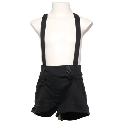 Dungaree shorts (Black) from Heart Quake Cotton, Elastane