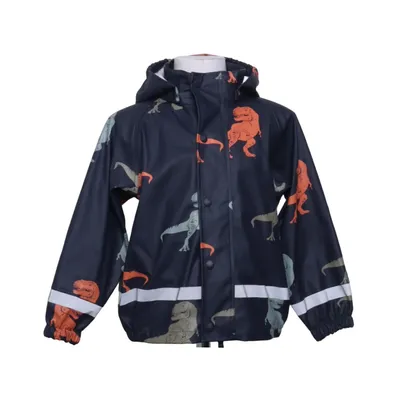 Regnjakke (Sort, Flerfarvet) fra Rusk Polyester, Polyurethan