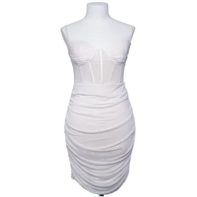 Dress (Beige, White) from Seishiki Studio Polyester