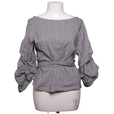 Wickelbluse (Grau, Schwarz, Weiß) von Zara Woman