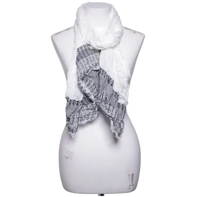 Scarf (Vit, Blå, Flerfärgad) från Trenery Bomull, Modal, Viskos, Ull