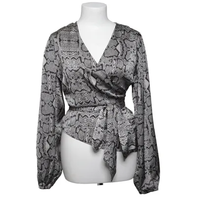 Wrap blouse (Gray, Black) from Twist & Tango Recycled polyester