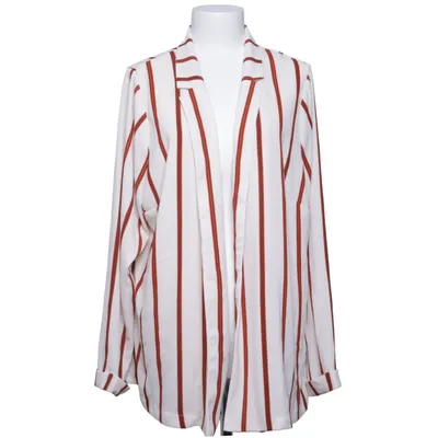Blazer (White, Red) from New Look Curves Elastane, Polyester