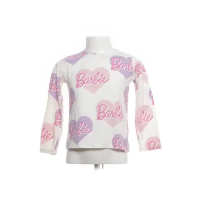 Langærmet t-shirt (Hvid, Pink) fra H&M Bomuld