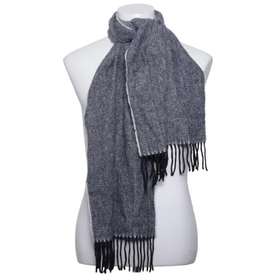 Scarf (Gray, Black) Wool