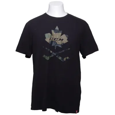 T-shirt (Zwart, Meerkleurig) van CCM Katoen, Polyester, Viscose