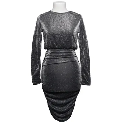 Jurk (Zwart, Zilver) van Bubbleroom Metallvezel, Polyamide