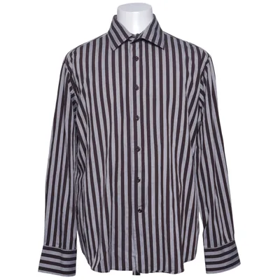 Shirt (Brown, White) from Park Cotton, Polyester