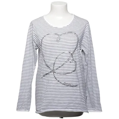 Lange mouwen shirt (Wit, Zwart) van Trigema Katoen