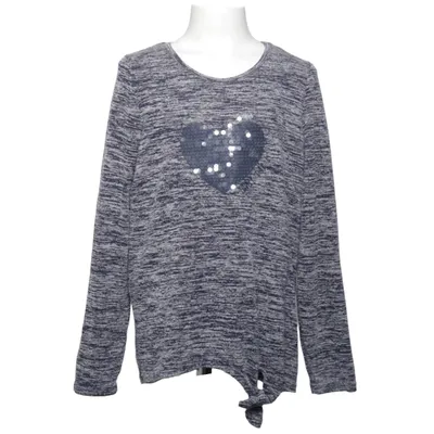 Långärmad t-shirt (Blå, Vit) från Viga Elastan, Polyester, Viskos