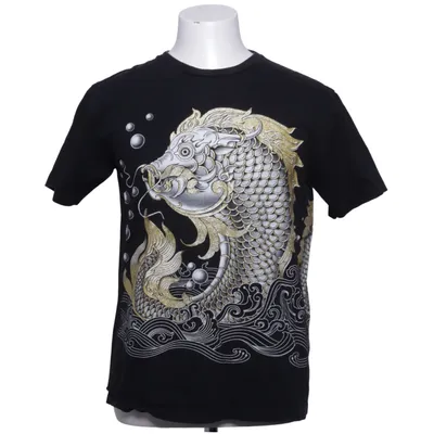 T-shirt (Schwarz, Silber, Gold) von Thanabat Baumwolle