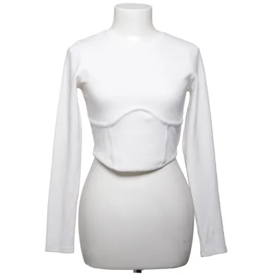 Long sleeve T-shirt (White) from Bershka Elastane, Polyester, Viscose