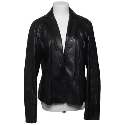 Læderblazer (Sort) fra Auluna Læder, Polyester