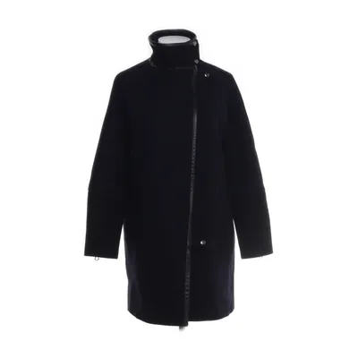 Frakke (Blå) fra Madewell Uld, Nylon, Læder, Acetat