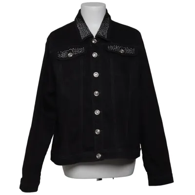 Denim jacket (Black) from Pompoos Cotton, Elastane, Polyester