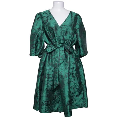 Wrap dress (Green, Black) from Zizzi Polyester