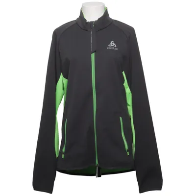 Træningsjakke (Grå, Grøn) fra Odlo Elastan, Polyester, Polyurethan