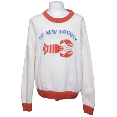 Pull-over (Blanc, Orange) de The New Society Coton biologique