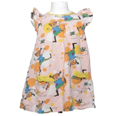 Klänning (Rosa, Gul, Blå, Flerfärgad) från Pippi Långstrump Elastan, Ekologisk bomull
