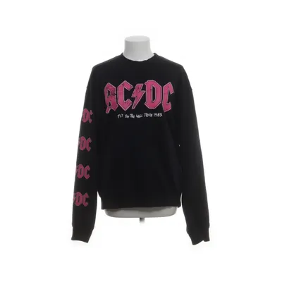 Collegetröja (Svart, Rosa) från ACDC Bomull, Återvunnen polyester