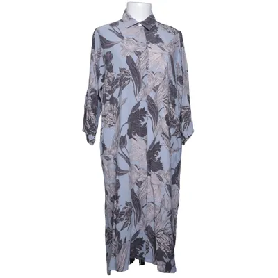 Robe chemise (Bleu, Gris) de Katarina Nyman Soie