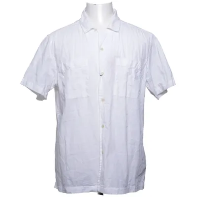 Chemise à manches courtes (Blanc) de Topman Coton, Lin