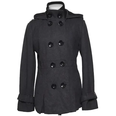 Erwt jas (Grijs) van Caro Polyester, Wol