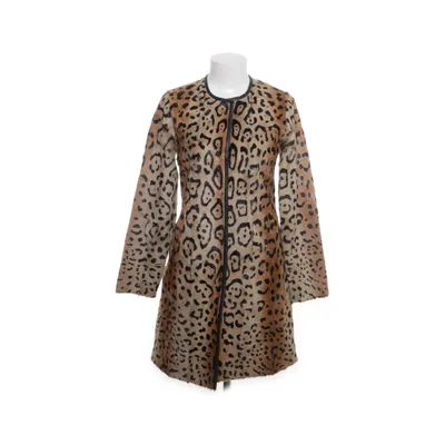 Frakke (Beige, Sort) fra Meotine Polyester, Pels