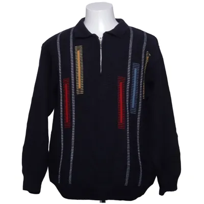 Strickpullover (Blau, Mehrfarbig) von Umberto Rosetti Acryl, Wolle