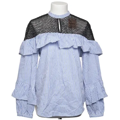 Blouse (Blue, White, Black) from River Island Cotton, Polyester