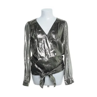 Wikkelblouse (Goud, Zilver, Zwart) van Sézane Zijde, Polyester, Viscose