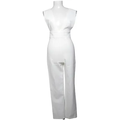 Hängselbyxor (Vit) från ASOS Elastan, Polyester