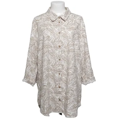 Skjorta (Beige, Vit) från Sunday Linne, Viskos