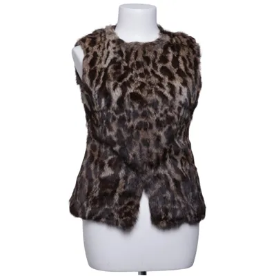 Gilet d'extérieur (Marron, Noir) de Style Butler Fourrure de lapin