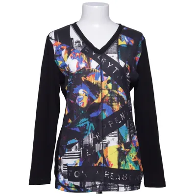 Long sleeve T-shirt (Black, Multicolored) from Sani Blu Cotton, Elastane, Polyester