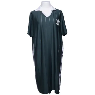 Polo dress (Green, White) from Adidas Originals Polyester