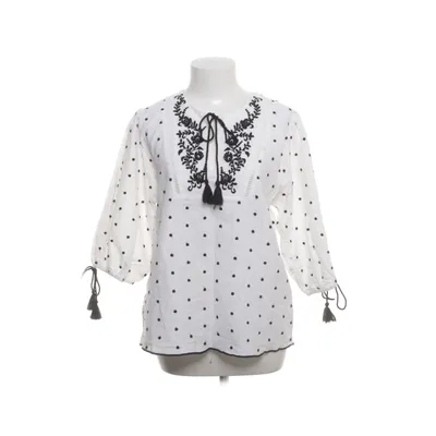 Topp (Vit, Svart) från Mango Casual Bomull, Linne, Polyester