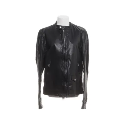 Leren jack (Zwart) van Goosecraft Katoen, Polyester, Leer